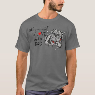 Camiseta Proprietário De Um Cachorro Bonito Que Os Cães Ado
