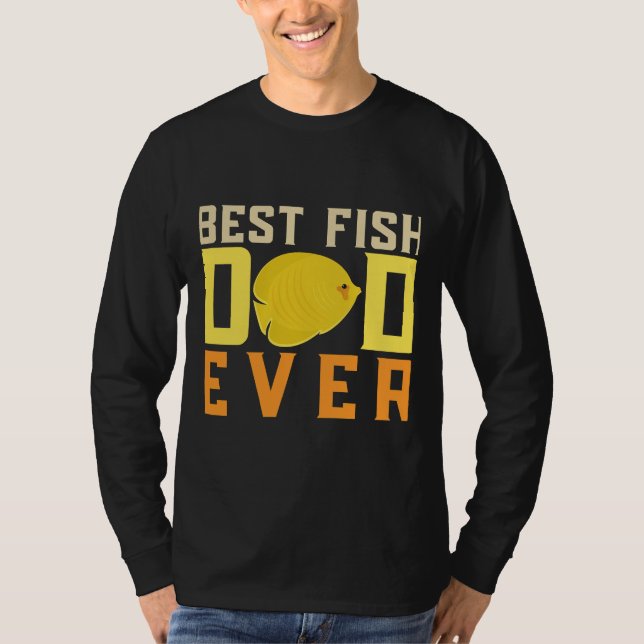 Camiseta Proprietário do Aquário Melhor Pai De Peixe Em Man (Frente)