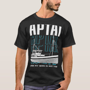 Camiseta Proprietário do barco desportivo Capitão Motor Boa