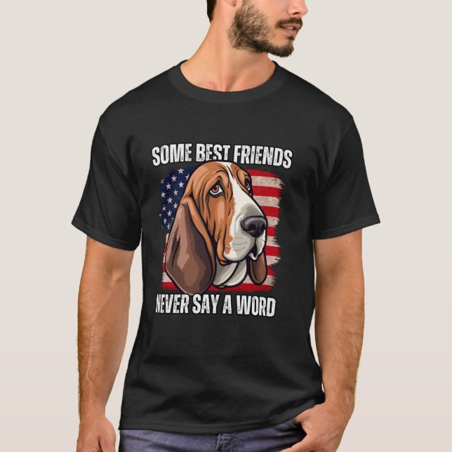 Camiseta Proprietário do basset Alguns melhores amigos nunc (Frente)