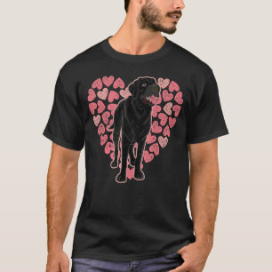Camiseta Proprietário do Black Labrador Animal Pet Hearts D