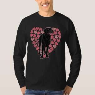 Camiseta Proprietário do Black Labrador Animal Pet Hearts D