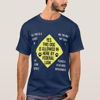 Camiseta Proprietário do Cachorro de Serviço Lei de Corte P