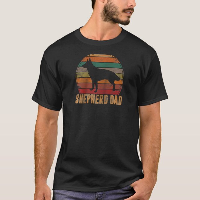 Camiseta Proprietário do Cachorro do Pai Retro Pet Shepard  (Frente)