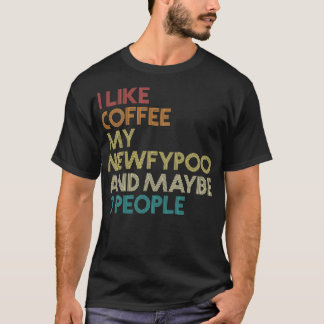 Camiseta Proprietário do Cachorro Newfypoo Café Lover Funny