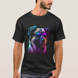 Camiseta Proprietário do cão anatólogo Vaporwave Notorcasos