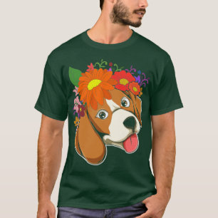 Camiseta Proprietário do Cão Flor Coroa Coroa De Animais De