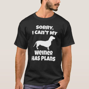 Camiseta Proprietário do Dachshund de Cachorro Desculpem po