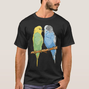 Camiseta Proprietário do periquito bugerigar de aves Sentad