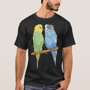 Camiseta Proprietário do periquito bugerigar de aves Sentad