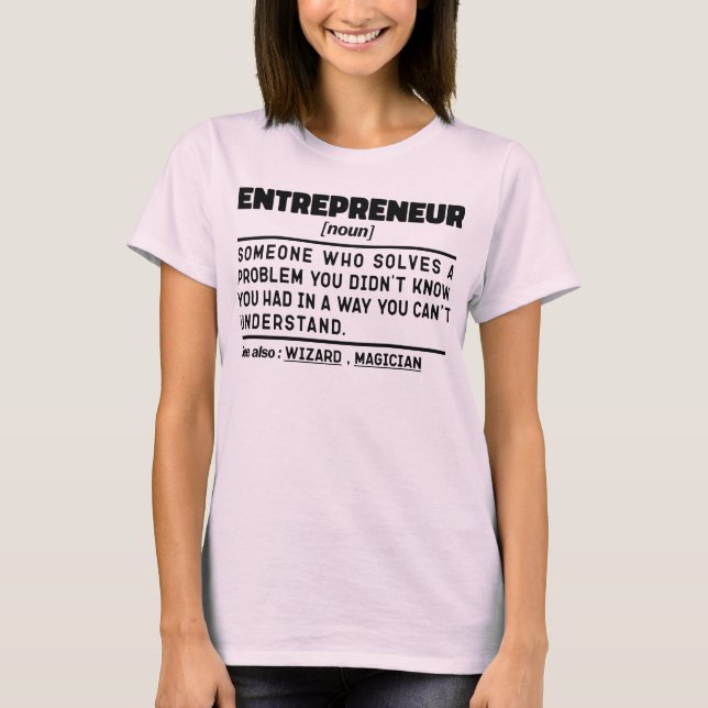 Camiseta Proprietário Legal de Noun Definição do Empreended (Frente)