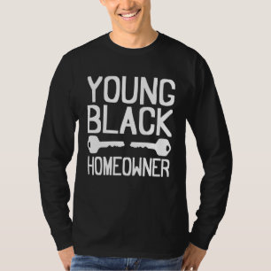 Camiseta Proprietário Negro Comprador de Casa Nova Jovem Pr