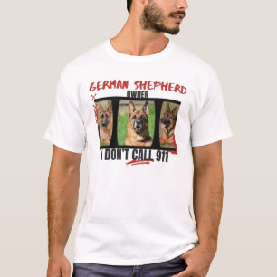 Camiseta Proprietário orgulhoso do German shepherd Não ligo