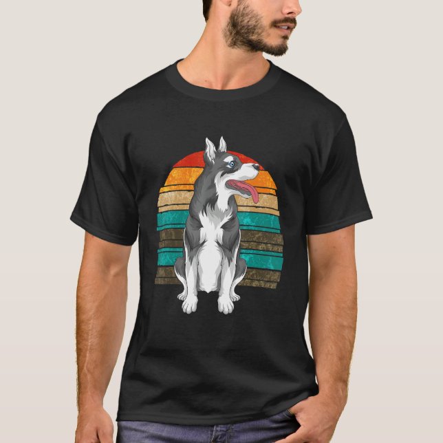 Camiseta Proprietário Siberiano de Pet Animal Dog Rouco (Frente)