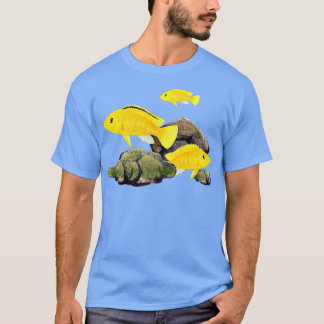 Camiseta Proprietários de aquário de peixe amarelo-laborató