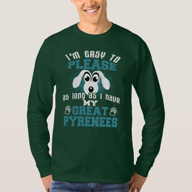 Camiseta Proprietários de Cachorros de Pirenéus Excelentes  (Frente)