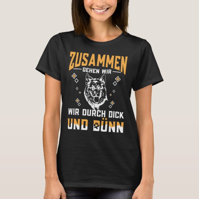 Camiseta Proprietários De Cachorros german shepherd Através (Frente)