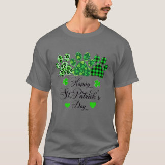 Camiseta Proprietários de Cachorros Paw Shamrock Happy Dia