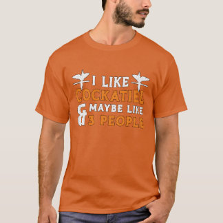Camiseta Proprietários de Cockatiel Eu Gosto Do Fundo De Am