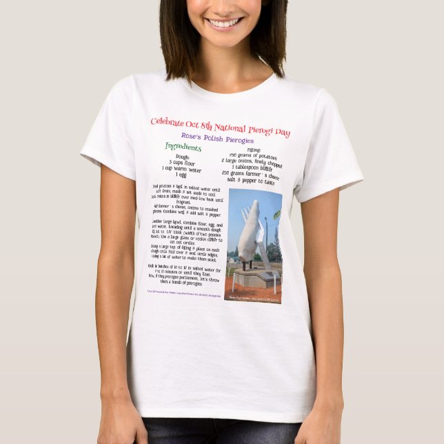 Camiseta Prorogue Pierogi Day by RoseWrite T-Shirt (Frente)