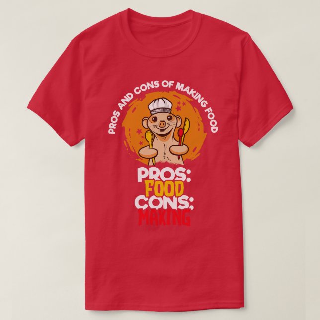 Camiseta Prós E Carnes Da Comida 3 Do Fazer (Frente do Design)