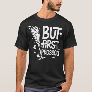Camiseta Prosecco Wine Champagne Cocktails Garrafa de Rosa