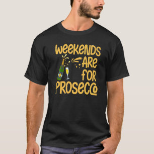 Camiseta Prosecco Wine Champagne Cocktails Garrafa de Rosa