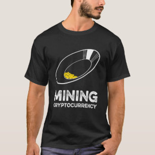 Camiseta Prospecção Dourada de Criptomoeda de Mineração