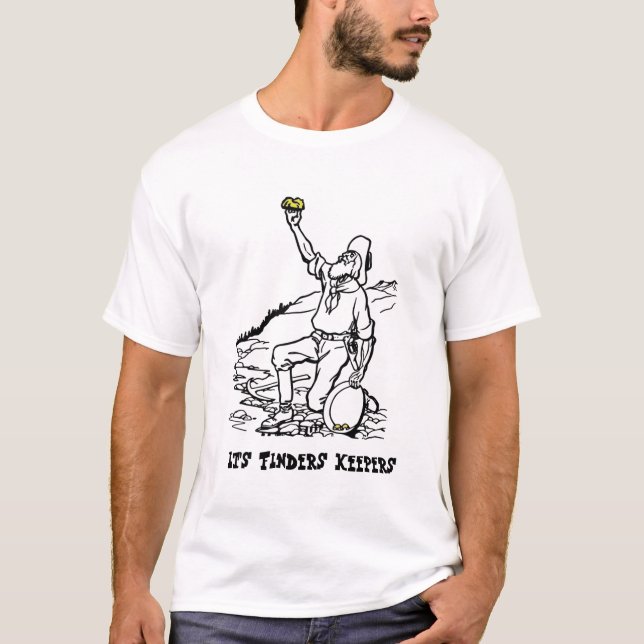 Camiseta Prospector Dourado de Tempo Antigo (Frente)