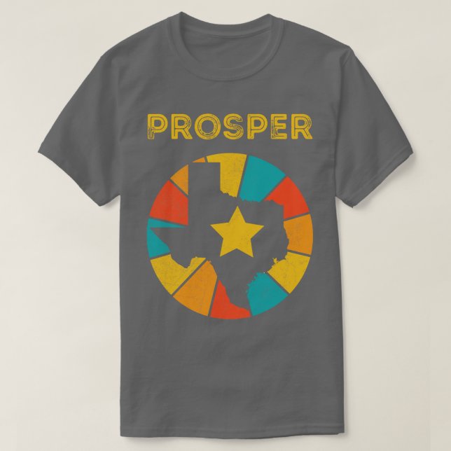 Camiseta Prosper Texas Vintage angustiou Souvenir 1 (Frente do Design)