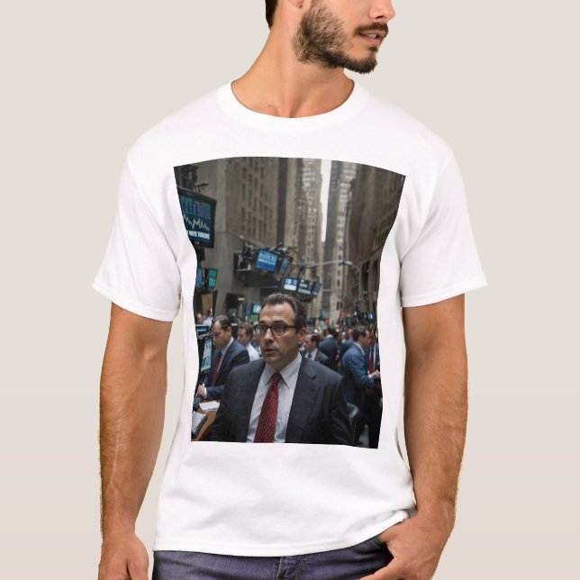 Camiseta Prossecução no Caos Financeiro: Mestrados de Wall  (Frente)