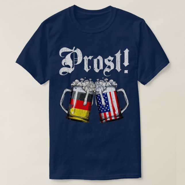 Camiseta Prost Beer German Flag T Oktoberfest Men (Frente do Design)