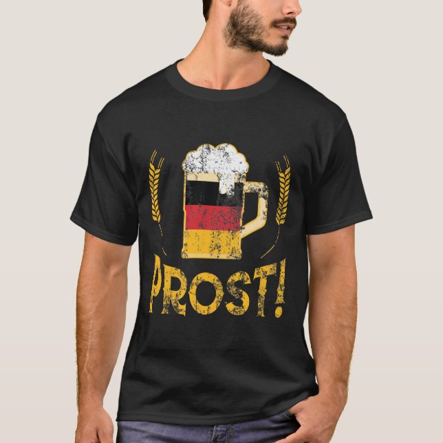 Camiseta Prost German Flag Beer Lover Oktoberfest (Frente)