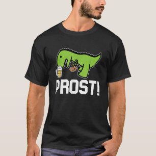 Camiseta Prost Oktoberfest Funny T Rex Pretzel Alemanha Bav