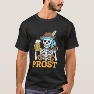 Camiseta Prost Skeleton Bavarian Octoberfest Beer German Ha