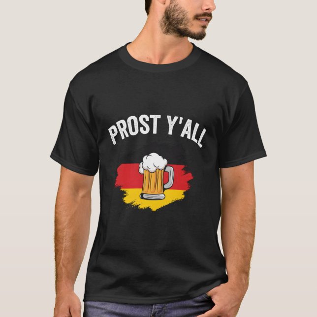 Camiseta Prost Y'All Oktoberfest Lederhosen (Frente)