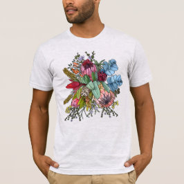 Camiseta Protea Buquê de Wattle, Flores de Bush australiana