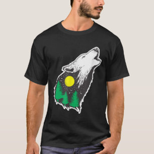 Camiseta Proteção Ambiental da Floresta da Lua do Lobo Uiva