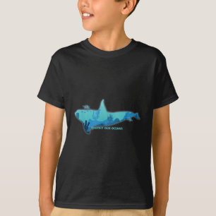 Camiseta Proteção ambiental das baleias de grande dimensão,