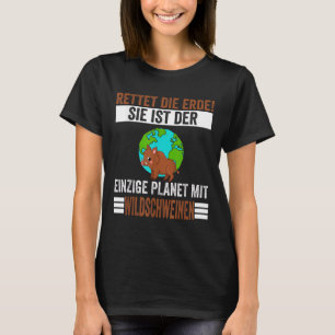 Camiseta Proteção Ambiental Proteção Animal Javali Selvagem