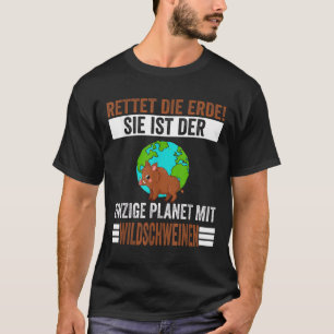 Camiseta Proteção Ambiental Proteção Animal Javali Selvagem