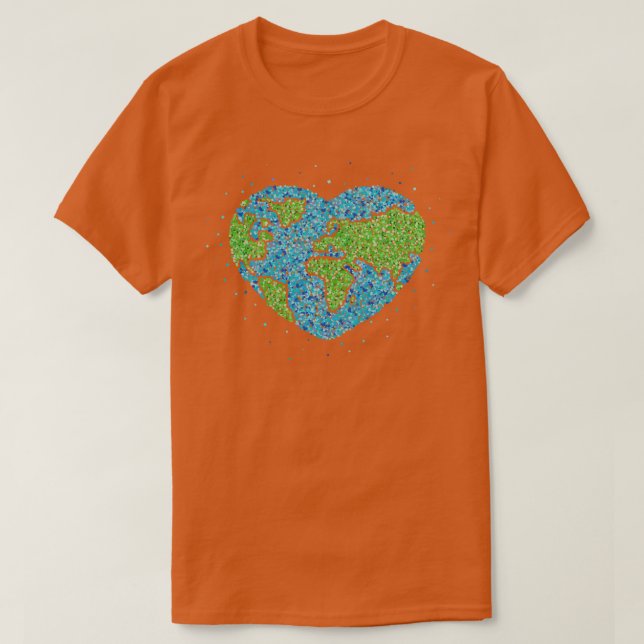 Camiseta Proteção climática do Coração Climática (Frente do Design)