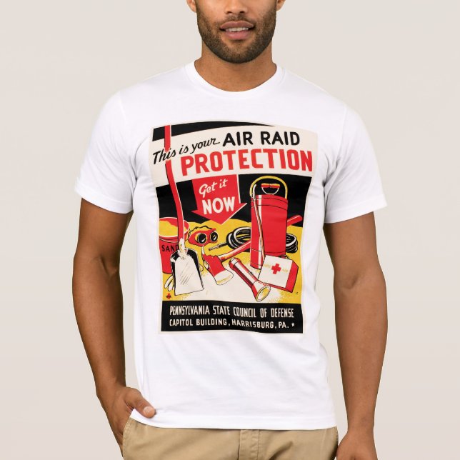 Camiseta Proteção contra Raid Aéreo (Frente)