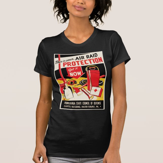 Camiseta Proteção contra Raid Aéreo (Frente)
