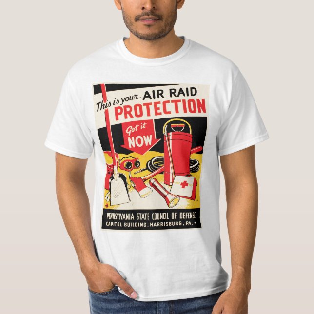Camiseta Proteção contra Raid Aéreo (Frente)