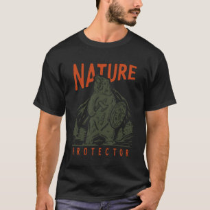 Camiseta Proteção da Natureza Ambiente do Urso Guerreiro Gr