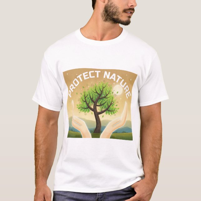 Camiseta Proteção da Natureza - Árvore Mística de Design (Frente)