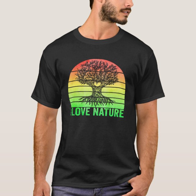 Camiseta Proteção da Natureza das árvores florestais Proteç (Frente)