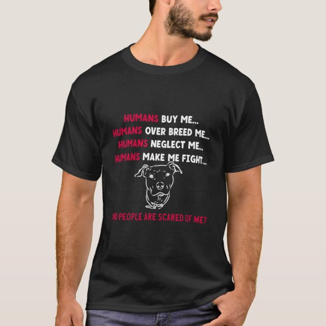 Camiseta Proteção de Pitbull - Proteção de Pitbull - Adoção (Frente)