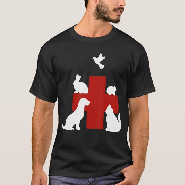 Camiseta Proteção dos animais para bem-estar dos animais (Frente)